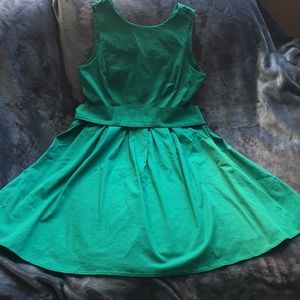 XXL green knee length 50’s inspired A line dress